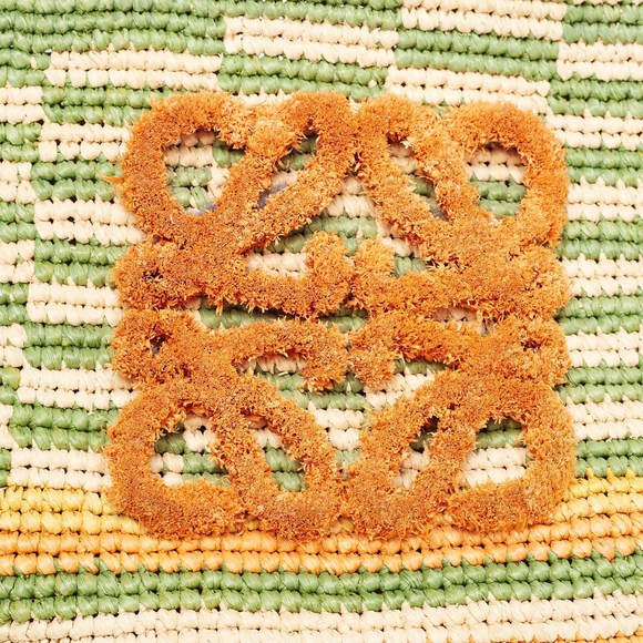 LOEWE Multicolor Raffia Slit Rainbow Anagram Bag - Picture 6 of 8